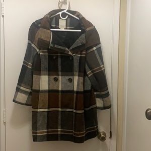 Anthropologie elevenses a-line swing coat L